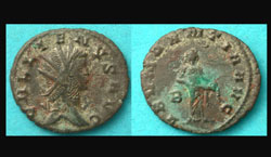 Gallienus, Abundance Pouring Coins reverse